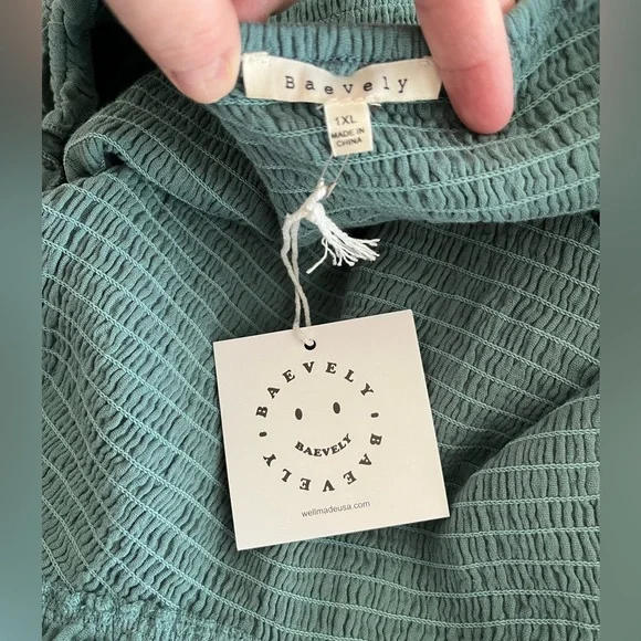 NWT Baevely Green Boho Maxi Dress Size 1X - Picture 9 of 11